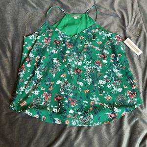 New with tags Floral double layers tank top.